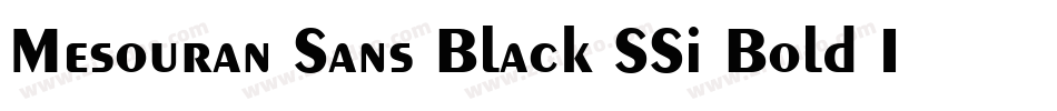 Mesouran Sans Black SSi Bold Italic字体转换